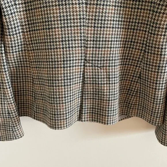 Zara Double Breasted Houndstooth Blazer Size Small - Dark Academia Aesthetic - Picture 3 of 12